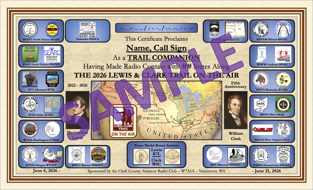 Trail companion certificate sample