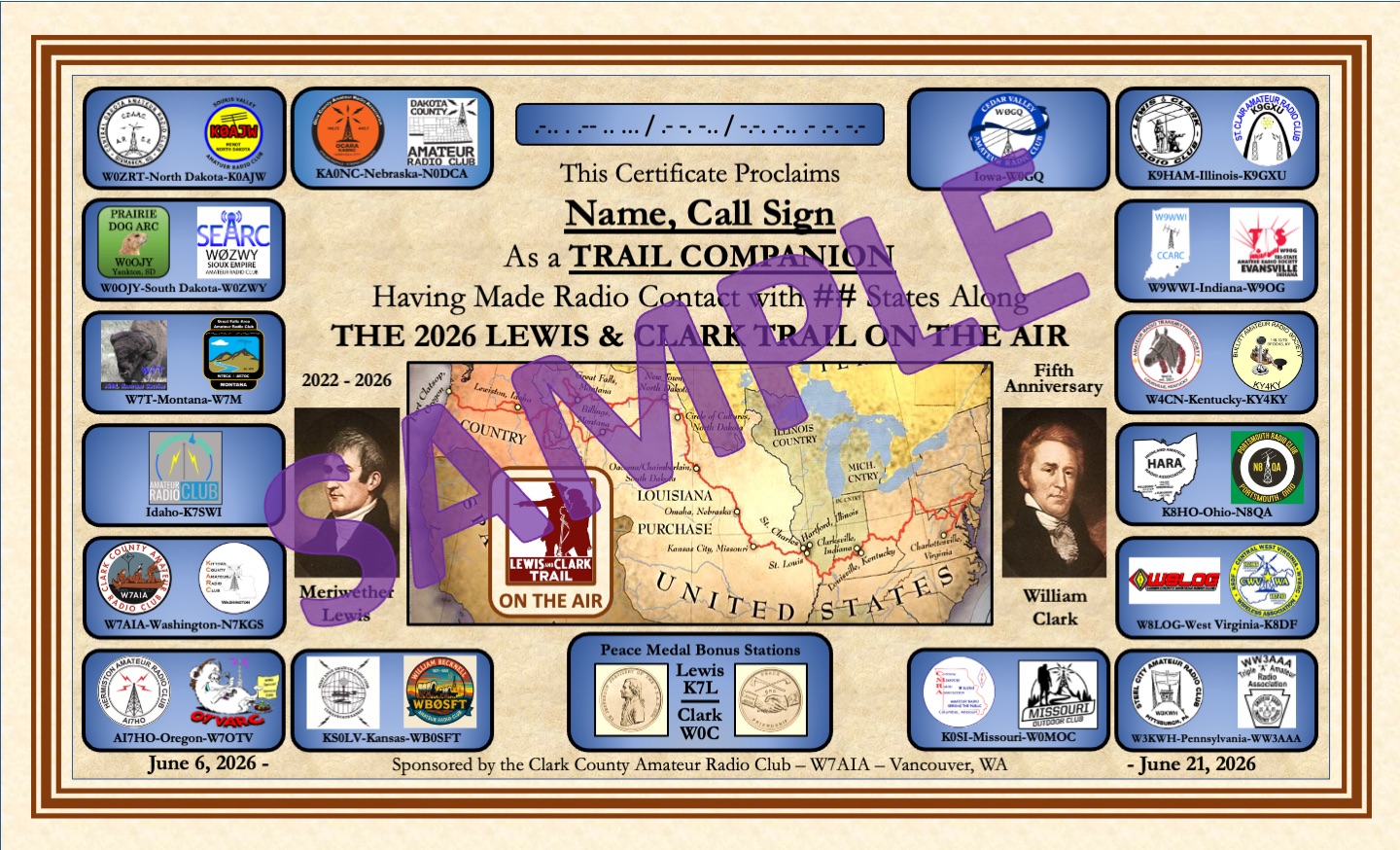 Trail companion certificate sample